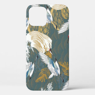 Case-Mate iPhone Case Motif japonais Vintage Crane Birds
