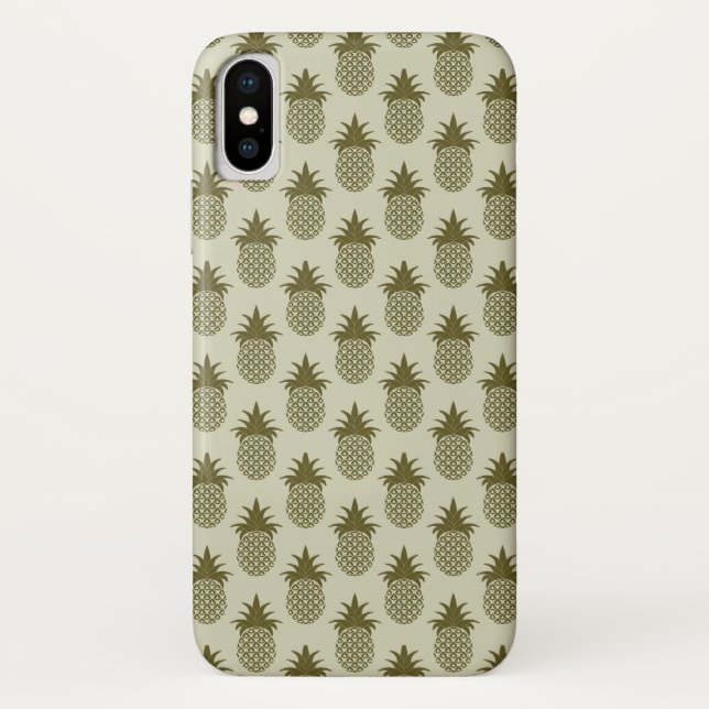 Coques Case-Mate iPhone Motif kaki d'ananas (Dos)