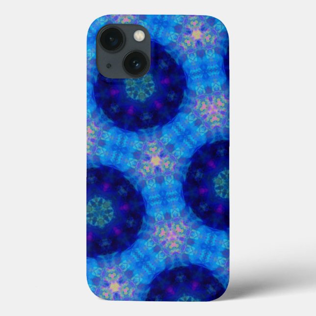 Coques Case-Mate iPhone Motif Kaleidoscope bleu clair (Verso)