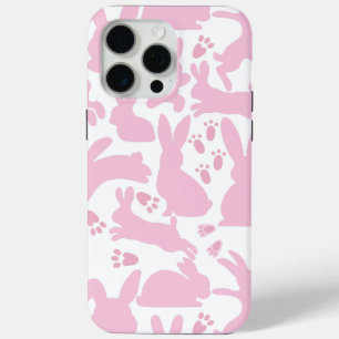 Coque iPhone 15 Pro Max Motif lapins roses