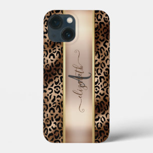 Case-Mate iPhone Case Motif léopard Bronze Noir Monogramme