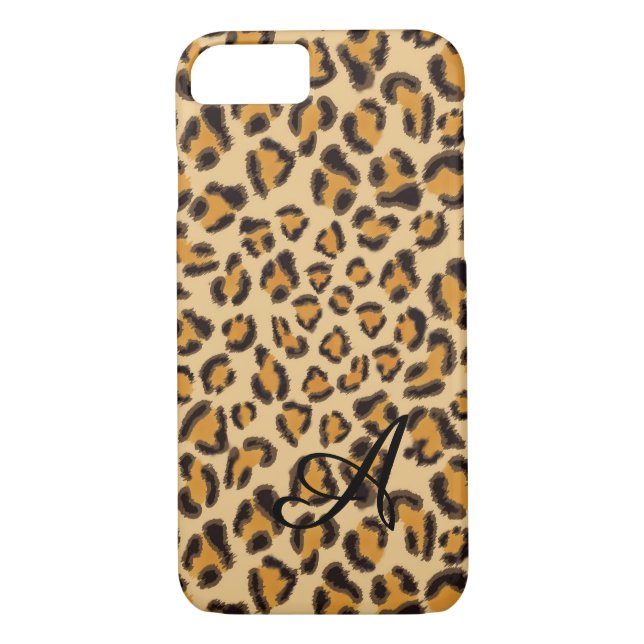 Coques Case-Mate iPhone Motif léopard -monogrammed (Dos)