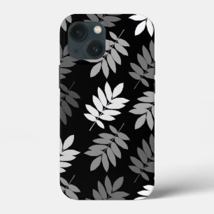 Case-Mate iPhone Case Motif Lg Feuille Aînée Noir Blanc Gris