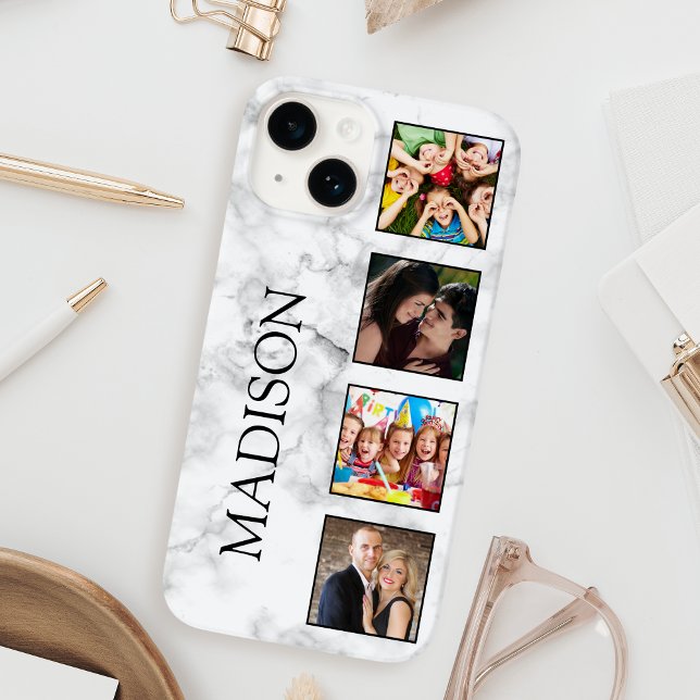 Coques Case-Mate iPhone Motif Marbre blanc en pierre (Créateur téléchargé)