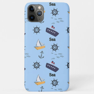 Case-Mate iPhone Case Motif marin sur fond bleu