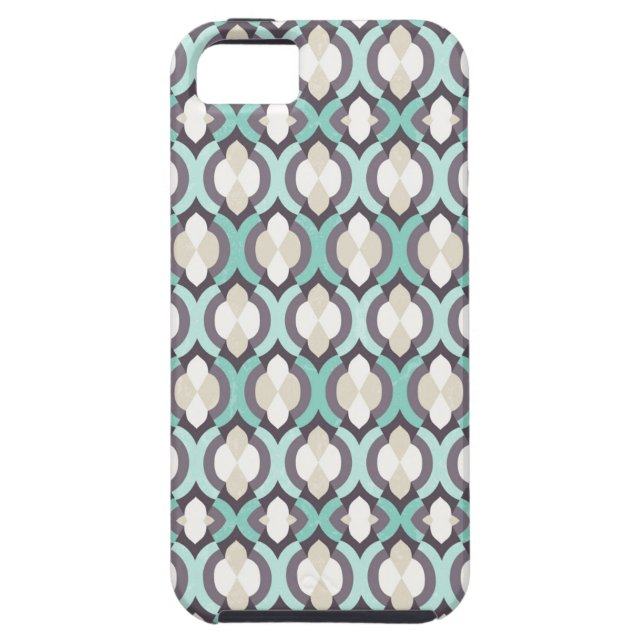 Coques Case-Mate iPhone Motif marocain turquoise (Dos)