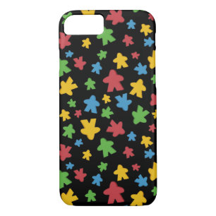 Case-Mate iPhone Case Motif Meeple coloré sur noir