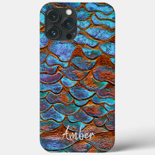 Case-Mate iPhone Case Motif métallisé bronze cuivre bleu Personnalisé