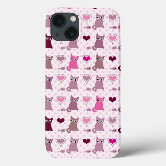 Coques Case-Mate iPhone Motif mignon de filles de chaton (Verso)