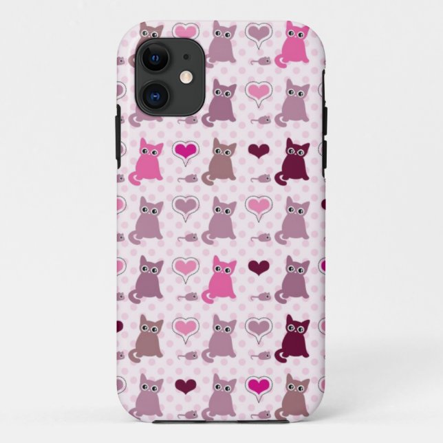 Coques Case-Mate iPhone Motif mignon de filles de chaton (Dos)
