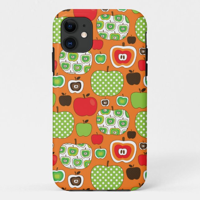 Coques Case-Mate iPhone Motif mignon d'illustration de pomme (Dos)