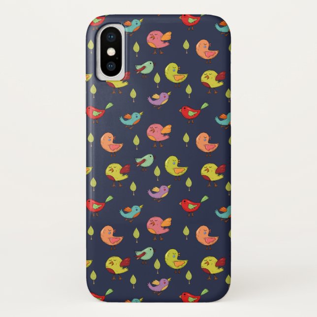 Coques Case-Mate iPhone Motif mignon d'oiseaux Whimsical à main (Dos)