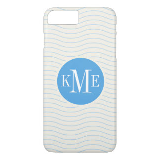 Coque iPhone 8 Plus/7 Plus Motif moderne Blue Chevron