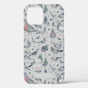 Case-Mate iPhone Case Motif moderne et élégant de pigeons gris