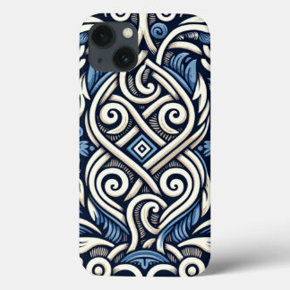 Case-Mate iPhone Case Motif moderne grec bleu et blanc