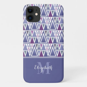 Case-Mate iPhone Case Motif moderne rétro rose violet monogrammé