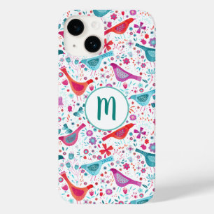 Coque Pour iPhone 14 Motif Monogram Bird