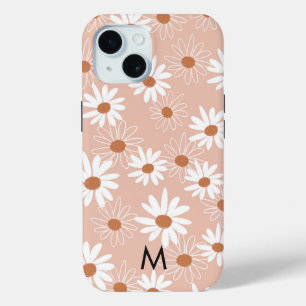 Coque Pour iPhone 15 Motif Monogram Cute Daisy