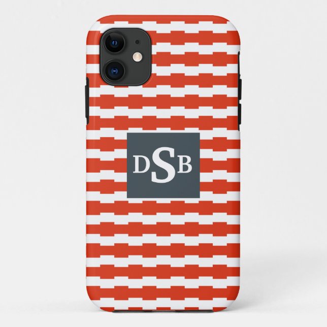 Coques Case-Mate iPhone Motif monographique en bande (Dos)