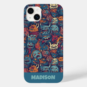 Coque Pour iPhone 14 Plus Motif Monster pour enfants texte personnalisé