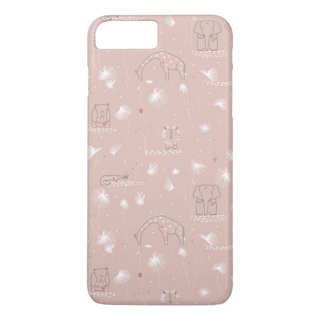 Coques Case-Mate iPhone motif montrant les animaux mignons de jungle de (Dos)