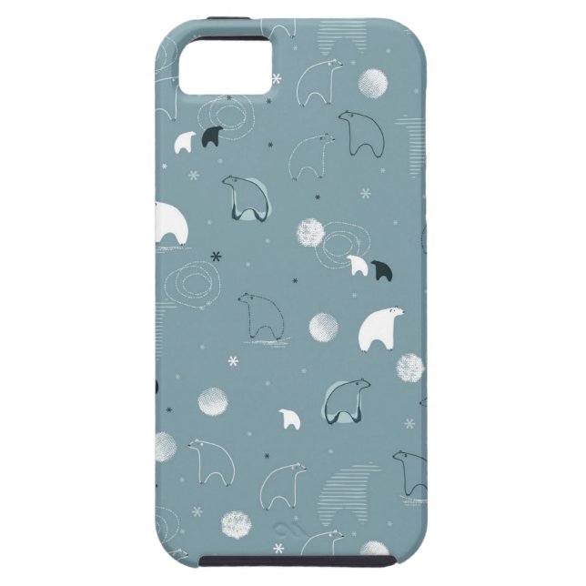 Coques Case-Mate iPhone motif montrant un polaire mignon (Dos)