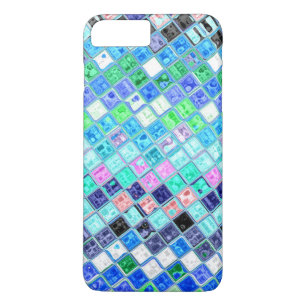 Coque iPhone 8 Plus/7 Plus Motif mosaïque en verre tendu #14