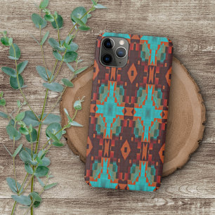 Case-Mate iPhone Case Motif mosaïque tribal turquoise sarcelle orange ro