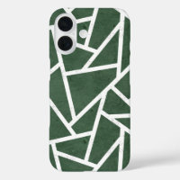 Motif mosaïque vert et blanc