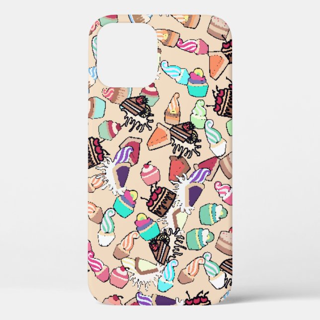 Coques Case-Mate iPhone Motif motif de caniche sans couture. Poignée b (Verso)