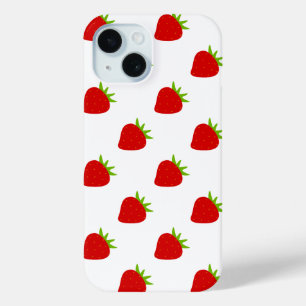 Coque Pour iPhone 15 Motif mûre fraise  