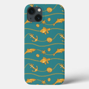 Coques Pour iPhone Motif nautique d'or