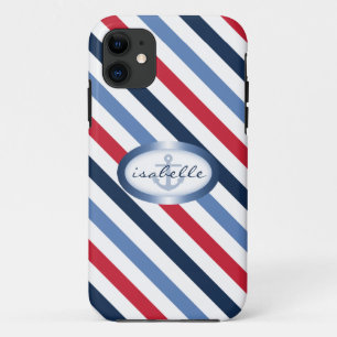 Case-Mate iPhone Case Motif nautique personnalisé Ancre et bande