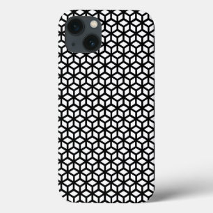 iPhone 13 Case Motif noir et blanc de cube