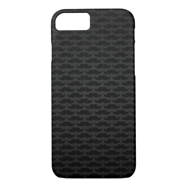 Coques Case-Mate iPhone Motif noir et gris de moustache (Dos)