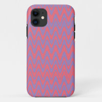Motif ondulé rose et violet