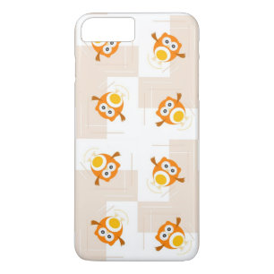 Coques Pour iPhone Motif orange d'illustration de hibou