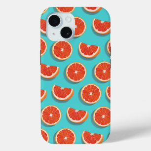Coque Pour iPhone 15 Motif orange juteux doux