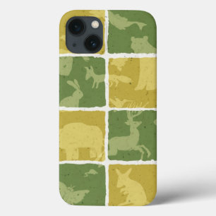 Etui iPhone 13 motif orienté de zoo