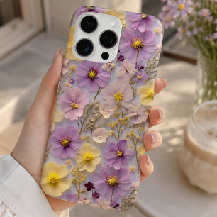 Coques iPhone 16 Pro Max Motif Pastel Pastel Fleur sauvage Pressé