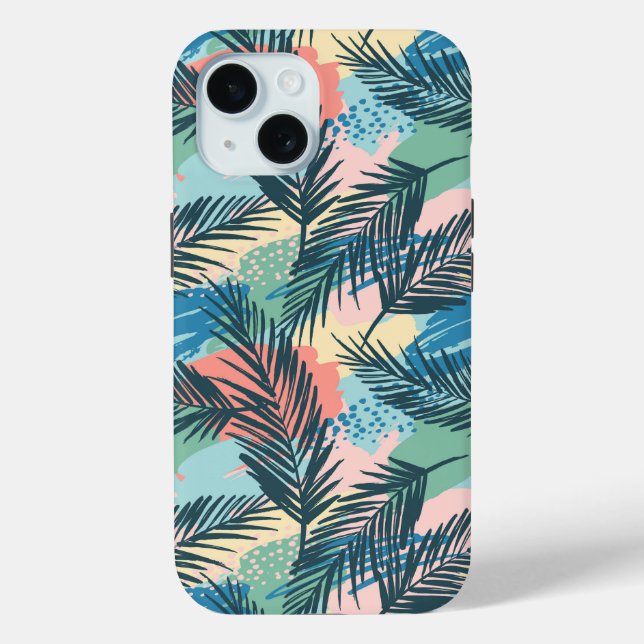 Coques Case-Mate iPhone Motif Pastel Tropical Leaf (Verso)