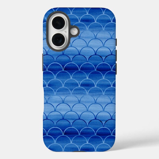 Coques Case-Mate iPhone Motif Peint Lumière à Bleu foncé (Verso)