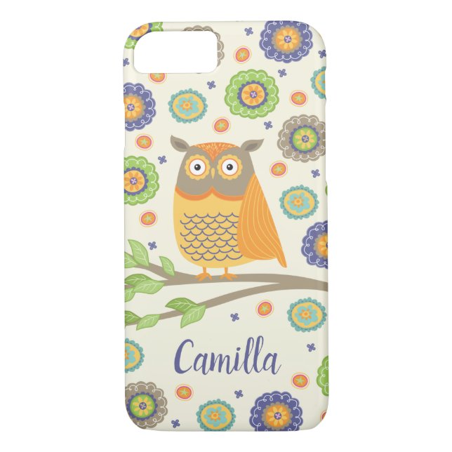 Coques Case-Mate iPhone Motif personnalisé Cute Owl (Dos)