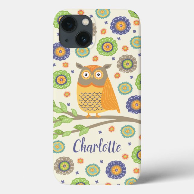 Coques Case-Mate iPhone Motif personnalisé Cute Owl (Verso)