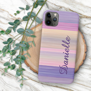 Case-Mate iPhone Case Motif personnalisé de rayures roses violettes