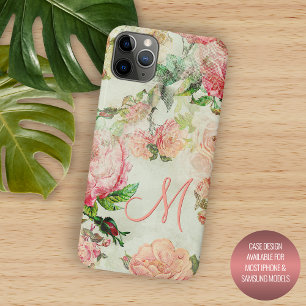 Case-Mate iPhone Case Motif personnalisé de rose florale rose customisé