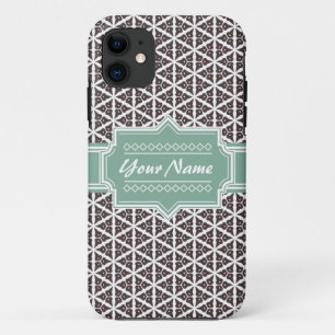 Case-Mate iPhone Case Motif personnalisé de Trellis floraux à la menthe