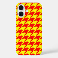 Motif pied-de-poule rouge jaune