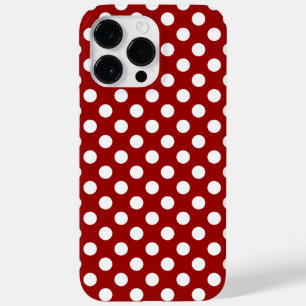Coques Pour iPhone Motif pois blanc rouge mou