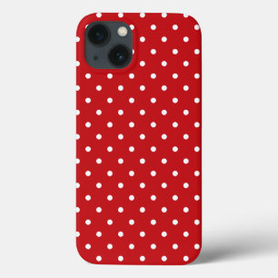 Case-Mate iPhone Case Motif Pois Classique Blanc Sur Rouge Festif